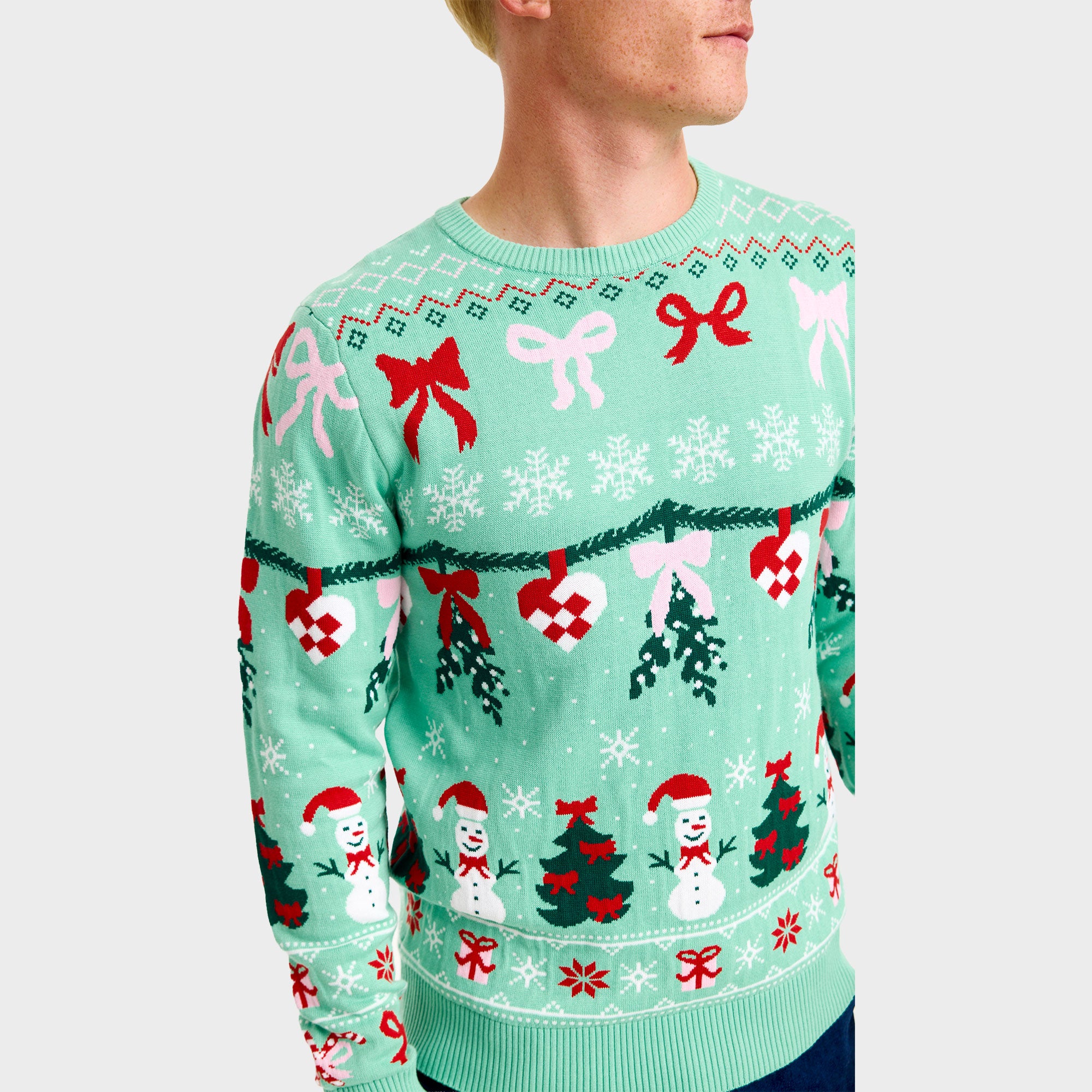 Den sløjfede julesweater - Herre.